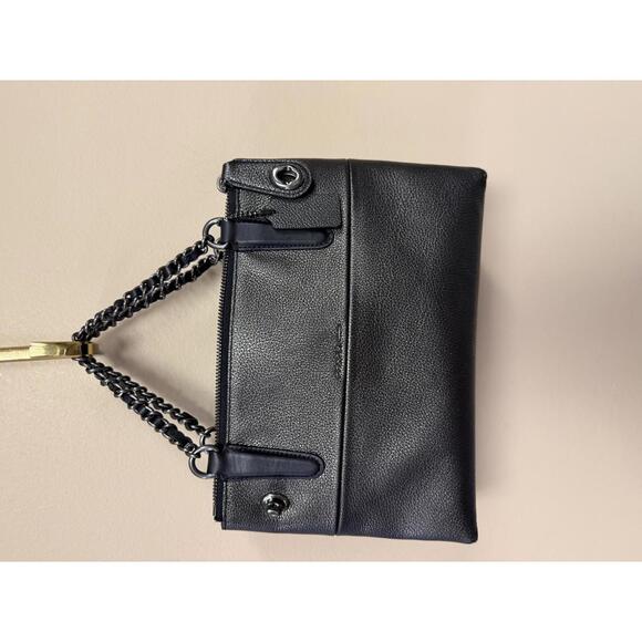 Coach 33619 Mini Borough Chain Bag Metallic Bronze Gunmetal Turnlock - Picture 2 of 8